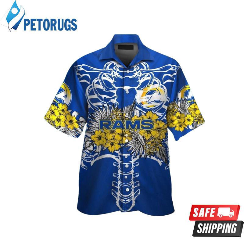 NFL Los Angeles Rams Bone vs Flower Summer Aloha Hawaiian Shirt