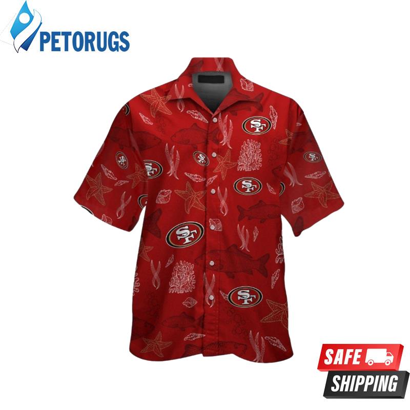 NFL San Francisco 49ers Short Sleeve Button Up Tropical Hawaiian Shirt