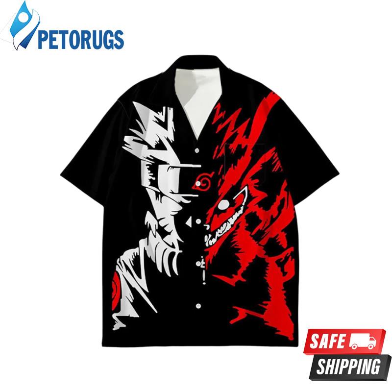 Naruto Akatsuki Fashion Men Oversized Short Sleeve Summer 3d Hawaiian Shirt