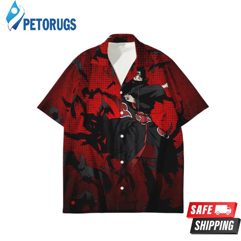 Naruto Akatsuki Mode Mannen Oversized Korte Mouwen Zomer 3d Hawaiian Shirt