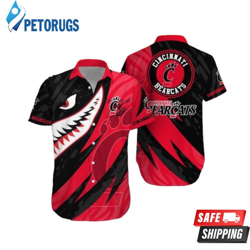 Ncaa Cincinnati Bearcats Black Shark Red Trendy Hawaiian Shirt