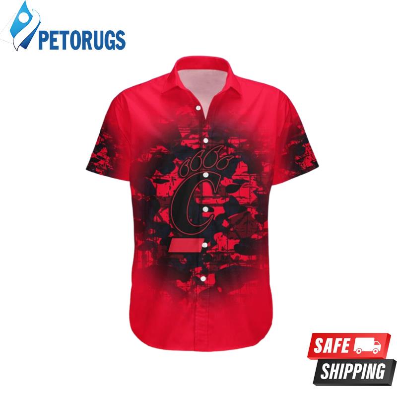 Ncaa Cincinnati Bearcats Custom Text Number Red Black Trendy Hawaiian Shirt