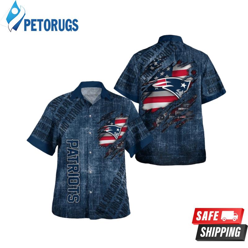 New England Patriots American Flag 3D Hawaiian Shirt