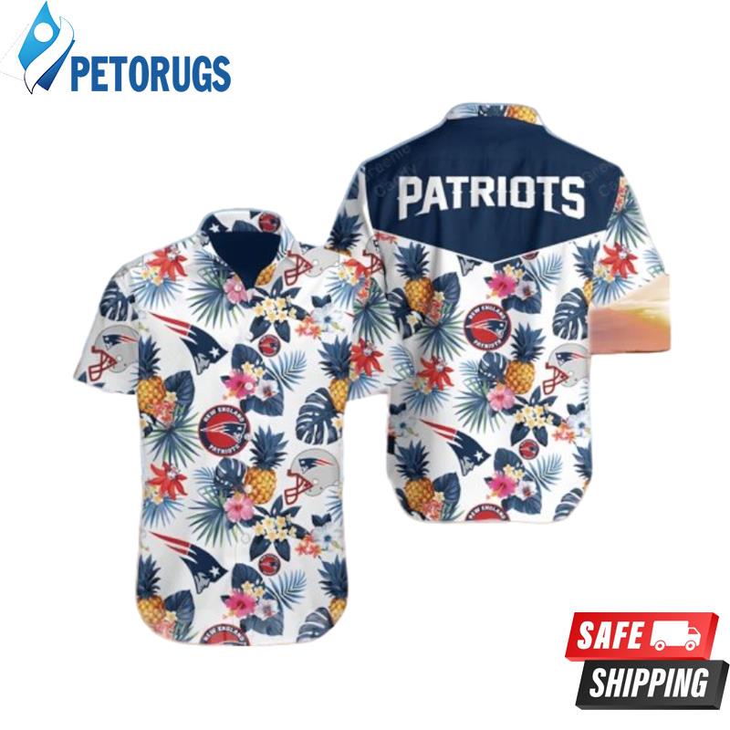 New England Patriots Floral Hawaiian Shirt