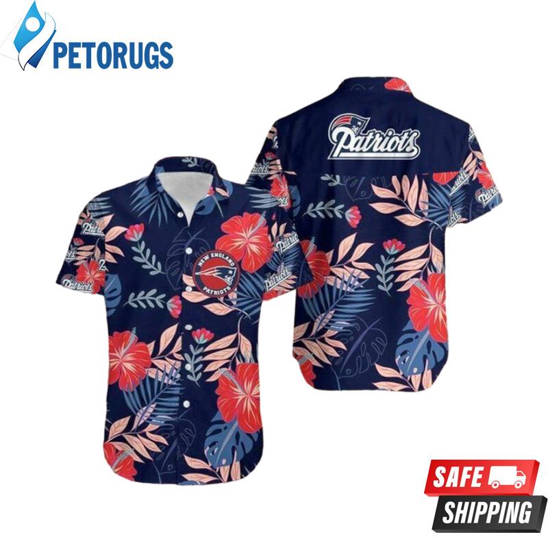 New England Patriots Football Floral Aloha Hawaiian Shirt