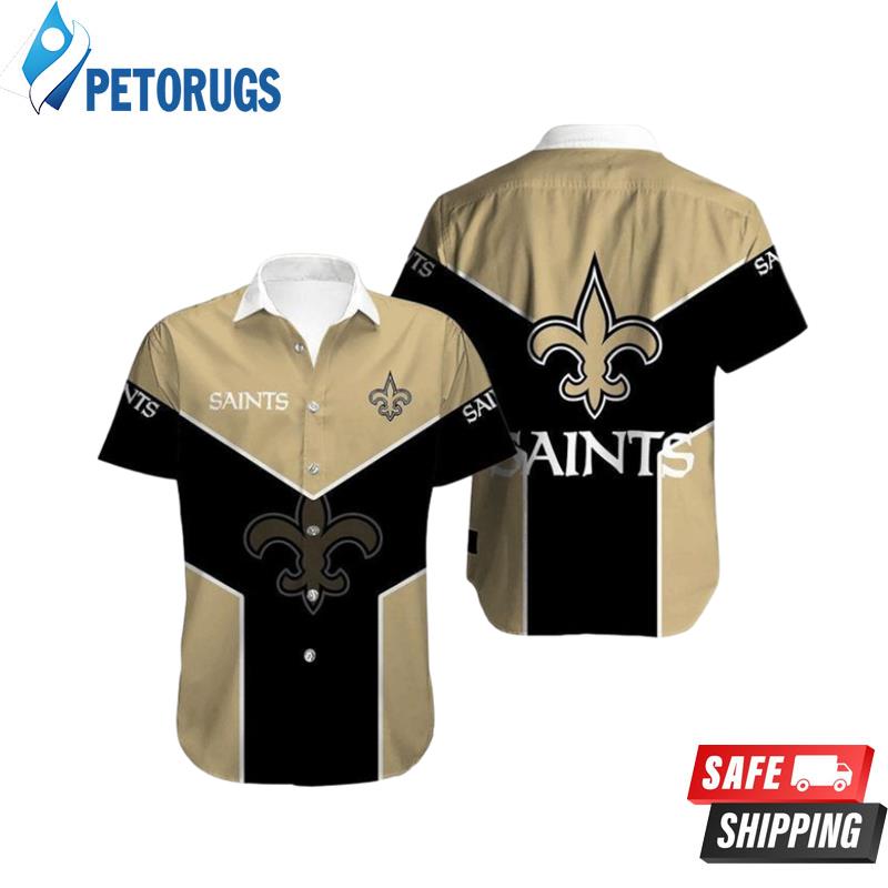 New Orleans Saints Black Golden Nfl Team Trendy Hawaiian Shirt