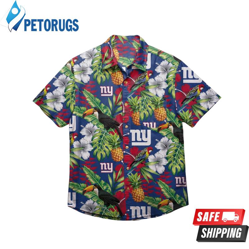New York Giants Floral Football Team Aloha Hawaiian Shirt