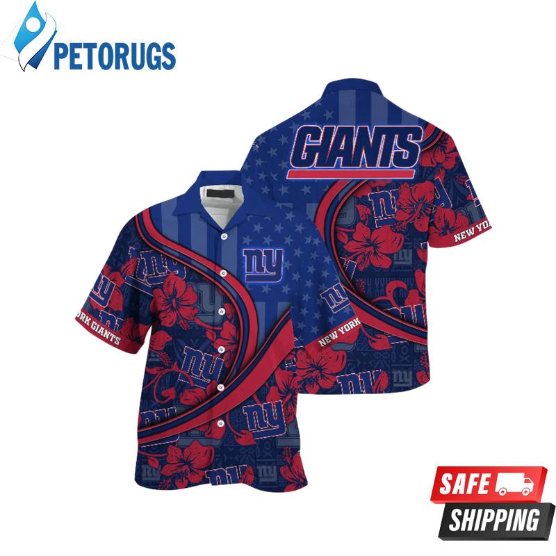 New York Giants NFL Us Flag Hawaiian Shirt