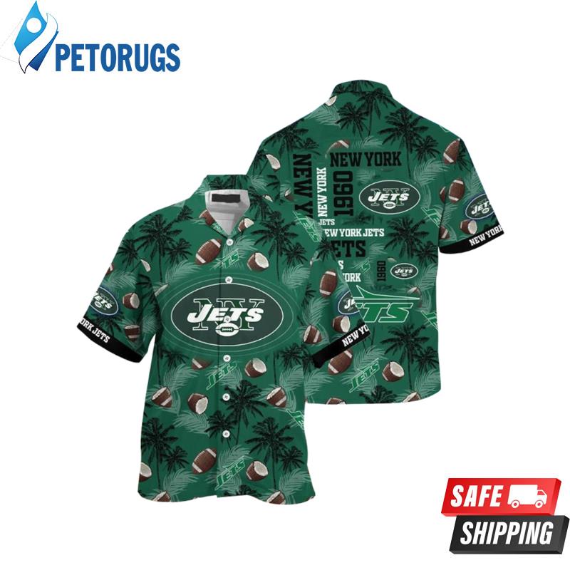 New York Jets Football Floral Aloha Hawaiian Shirt