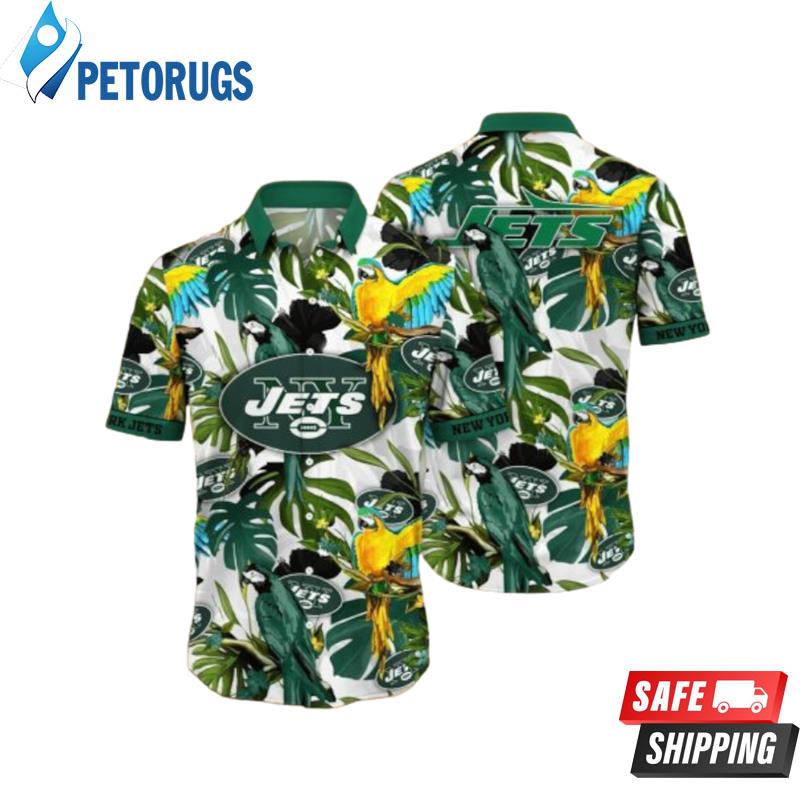 New York Jets NFL Flower Hawaiian Shirt
