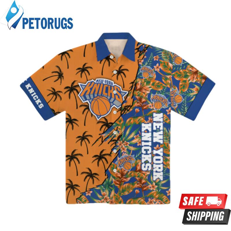 New York Knicks Tropical Hawaiian Shirt - Peto Rugs