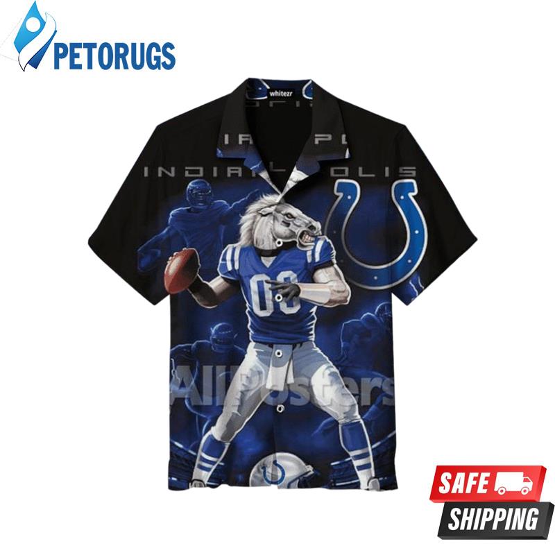 Nfl Indianapolis Colts Mascot Blue Trendy Hawaiian Shirt