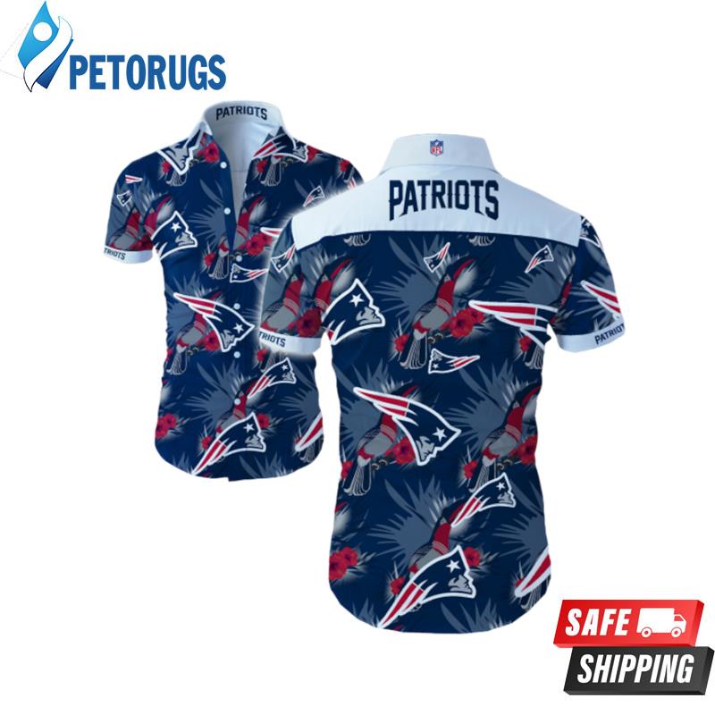 Nfl New England Patriots Summer Button Up Hawaiian Shirt