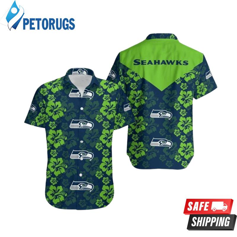 Nfl Seattle Seahawks Navy Green Trendy Hawaiian Shirt