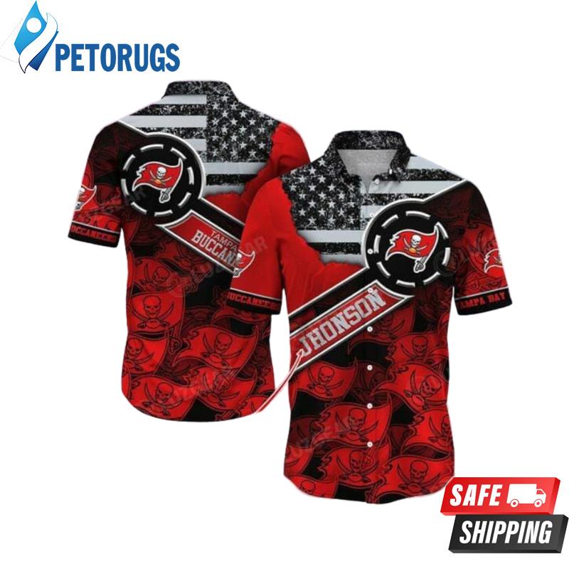 Nfl Tampa Bay Buccaneers Custom Name Red Grey Trendy Hawaiian Shirt