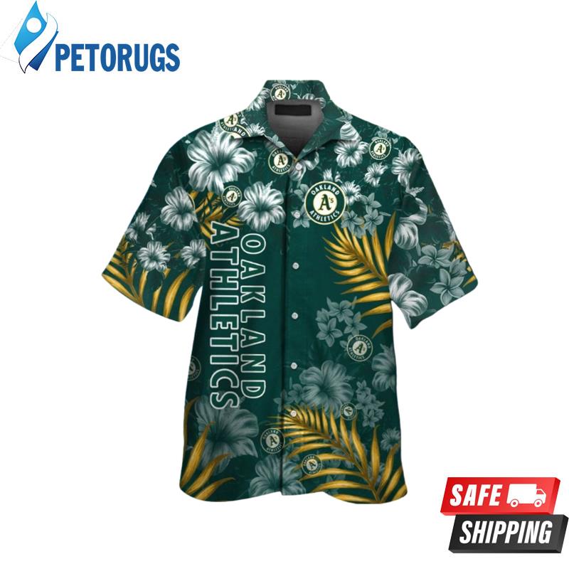 Oakland Athletics MLB Flower Short Sleeve Button Up Tropical Hawaiian Shirt