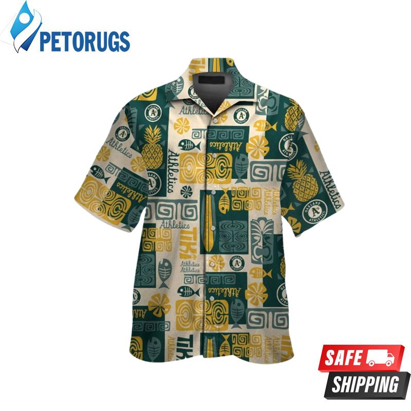 Oakland Athletics MLB Summer Short Sleeve Button Up Hawaiian Shirt