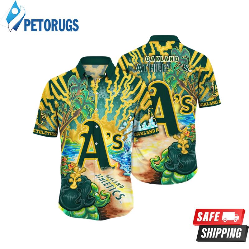 Oakland Athletics MLB Warm Nightstime Aloha Hawaiian Shirt