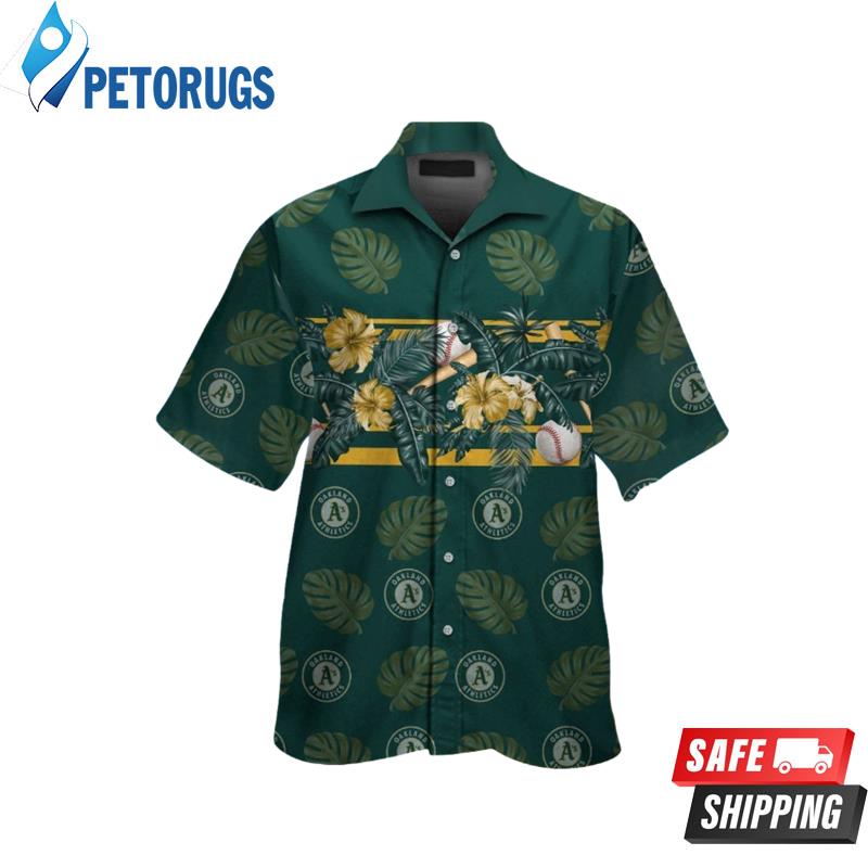 Oakland Athletics Short Sleeve Button Up Tropical Hawaiian Shirt