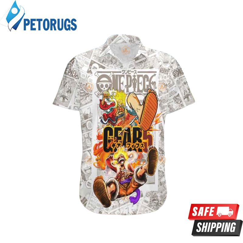 One Piece Anime Luffy Gear Five Manga Panels Best Hawaiian Shirt