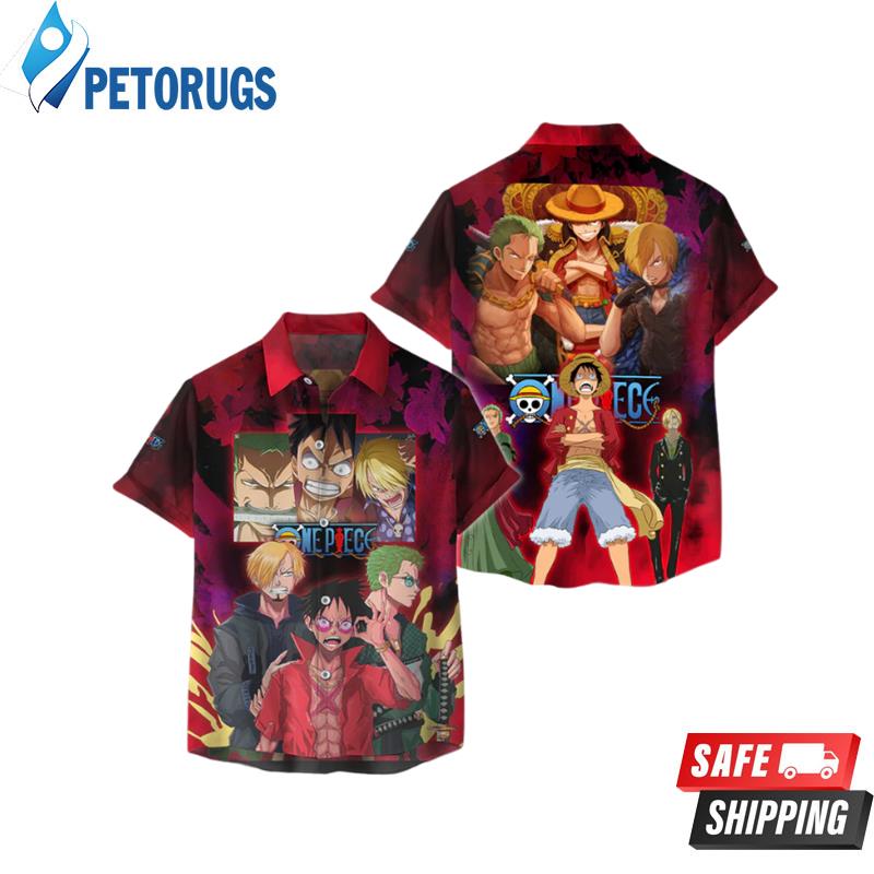 One Piece Luffy Sanji Zoro Anime Manga 3D Hawaiian Shirt