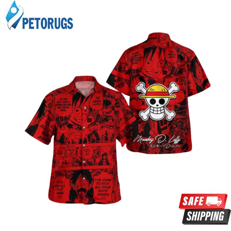 One Piece Luffy Skull Hawaiian Shirt