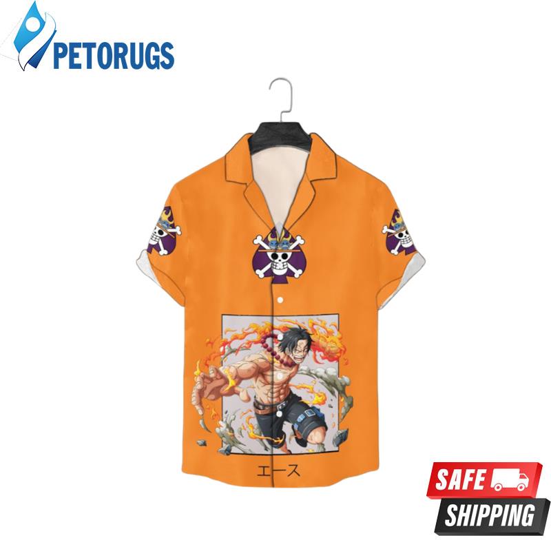 One Piece Orange Hawaiian Shirt