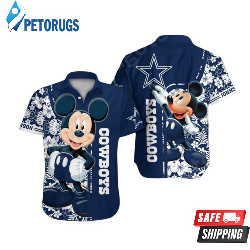 Personalized Dallas Cowboys & Mickey Mouse Hawaiian Shirt