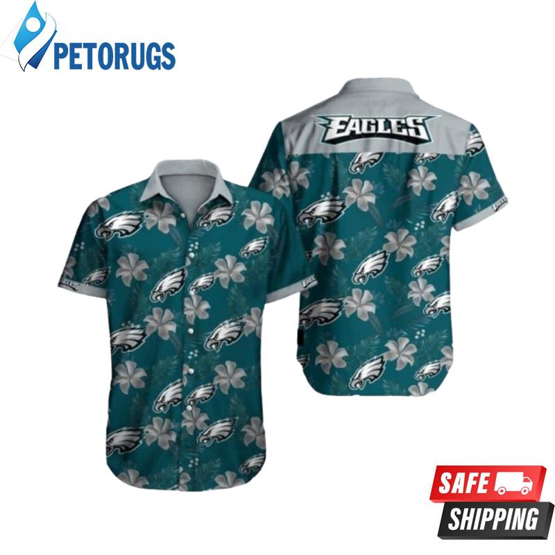 Philadelphia Eagles Hibiscus Pattern Hawaiian Shirt