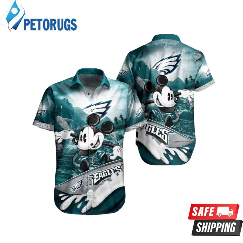 Philadelphia Eagles Mickey Surfing Lover NFL Hawaiian Shirt