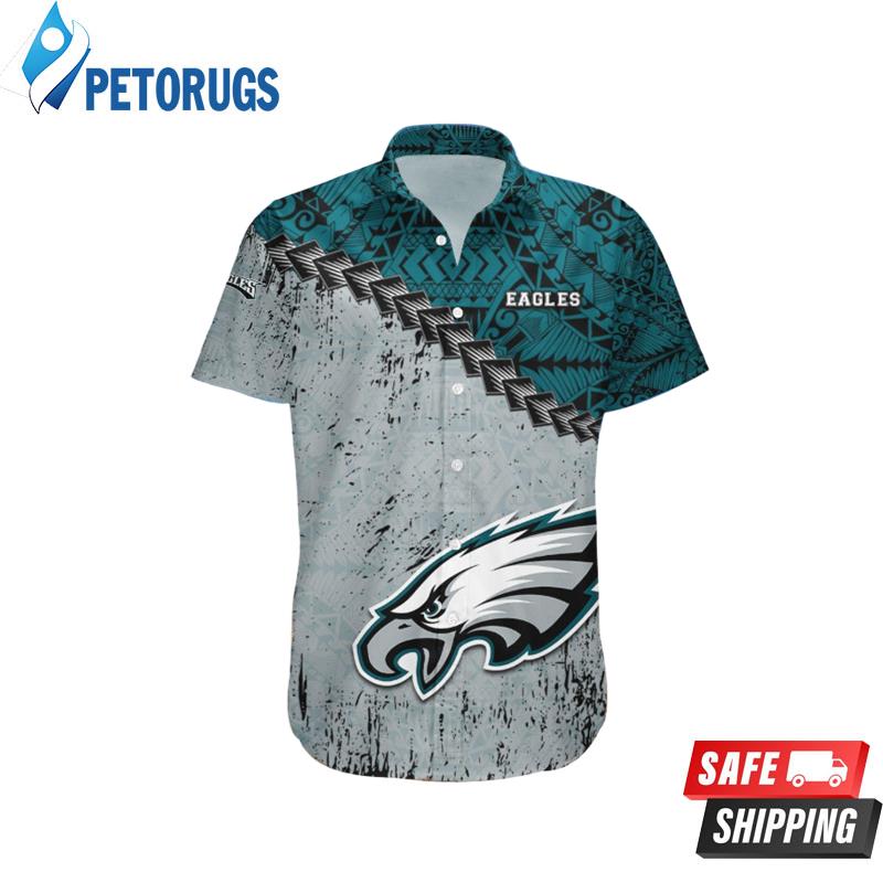 Philadelphia Eagles NFL Fans Grunge Polynesian Tattoo Summer Hawaiian Shirt