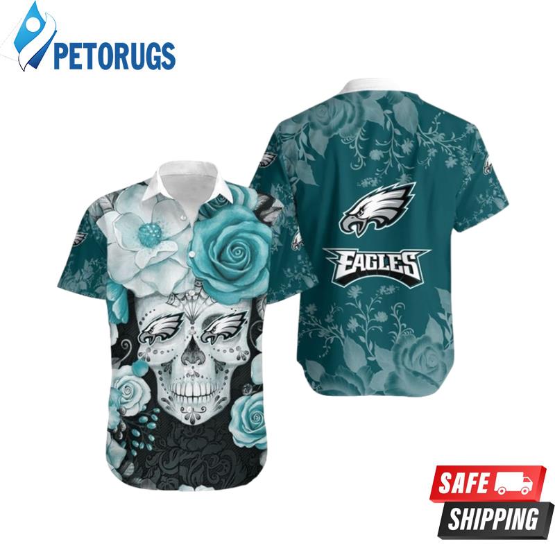 Philadelphia Eagles Skull Nfl Hawaiian Shirt