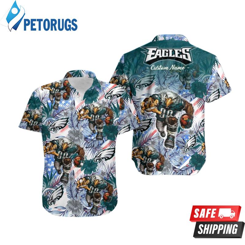 Philadelphia Eagles Tropical Floral America Hawaiian Shirt