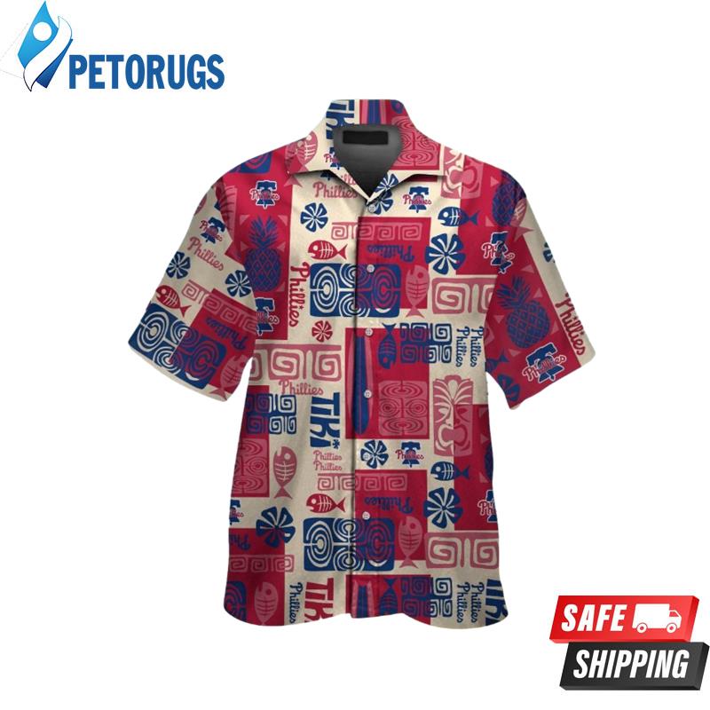 Philadelphia Phillies MLB  Short Sleeve Button Up Hawaiian Shirt