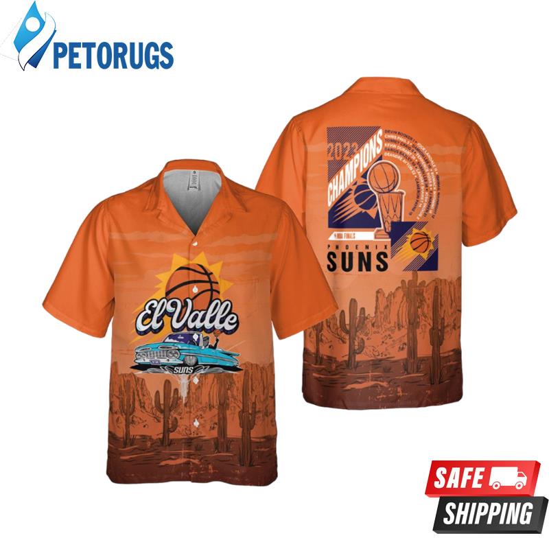 Phoenix Suns El Valle On Orange Background Print Hawaiian Shirt