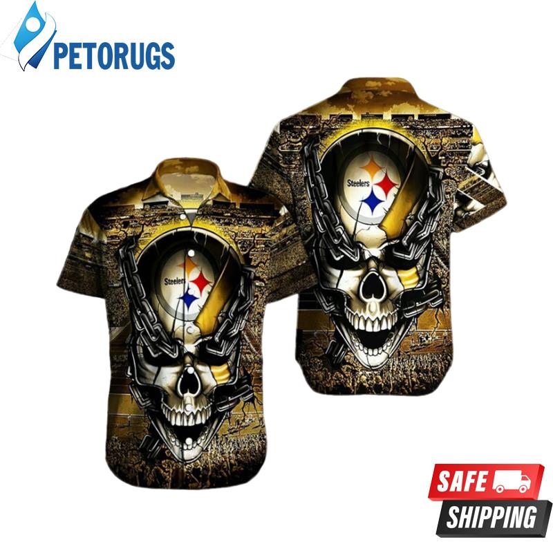Pittsburgh Steelers Nfl Skull Hawaiian Shirt