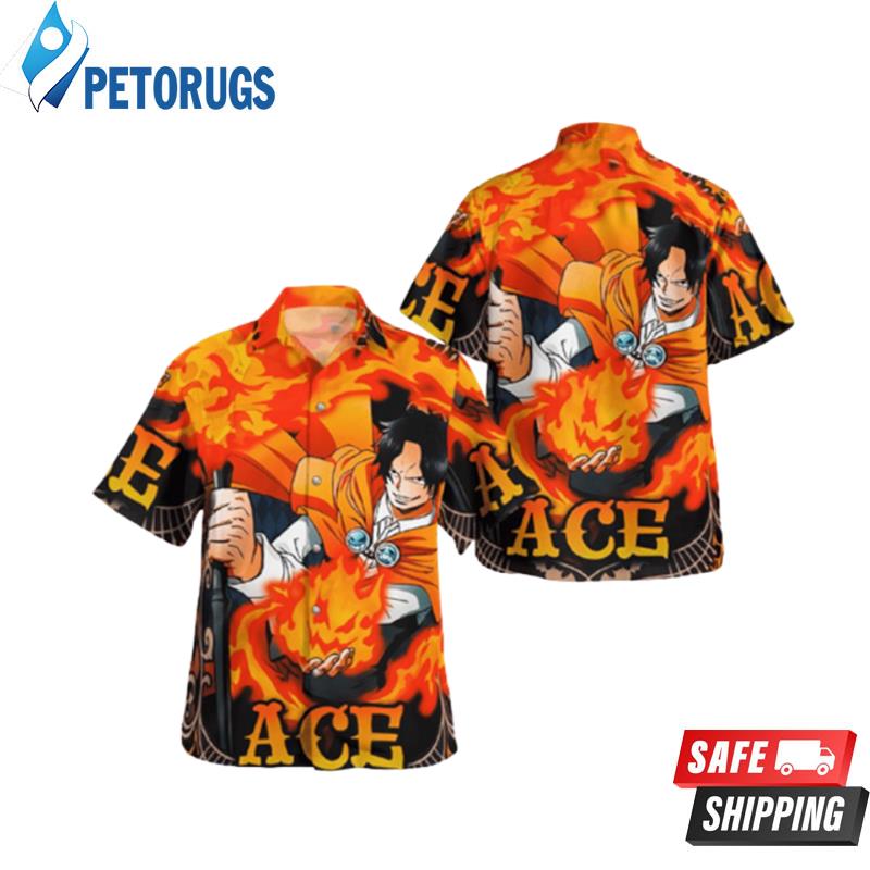 Portgas D. Ace On The Flame One Piece Hawaiian Shirt