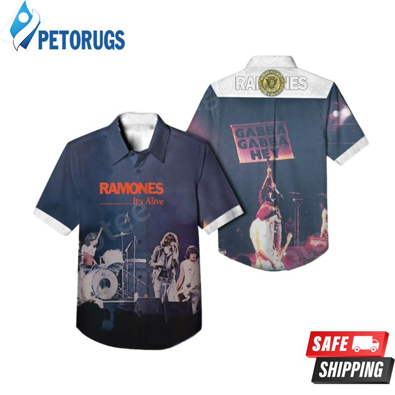 Ramones It Alive Album Cover Hawaiian Shirt