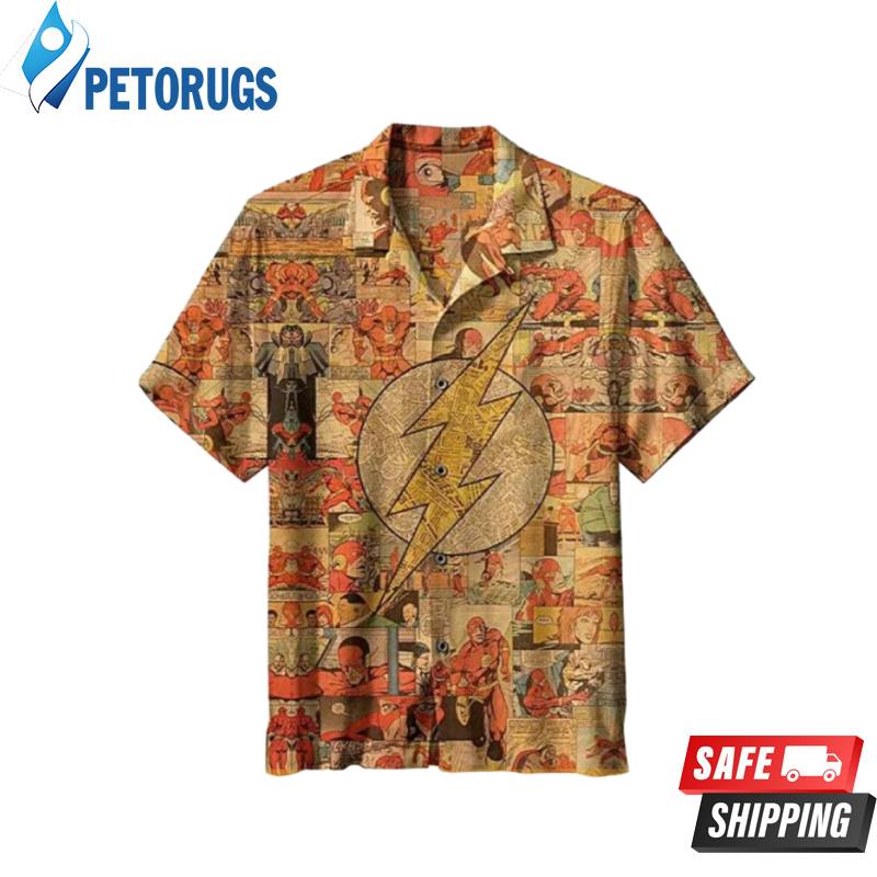 Retro Flash Logo Hawaiian Shirt