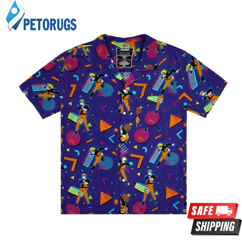 Retro Naruto Button Down Hawaiian Shirt