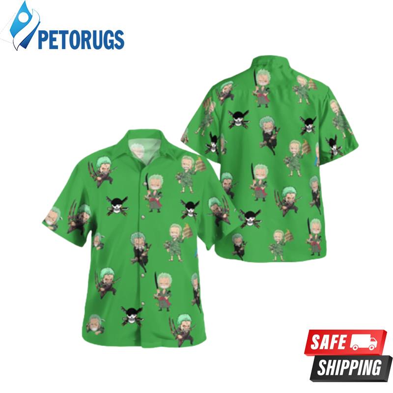 Roronoa Zoro Chibi One Piece Hawaiian Shirt