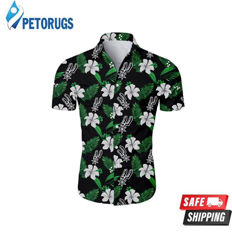 San Antonio Spurs NBA Small Flowers Hawaiian Shirt