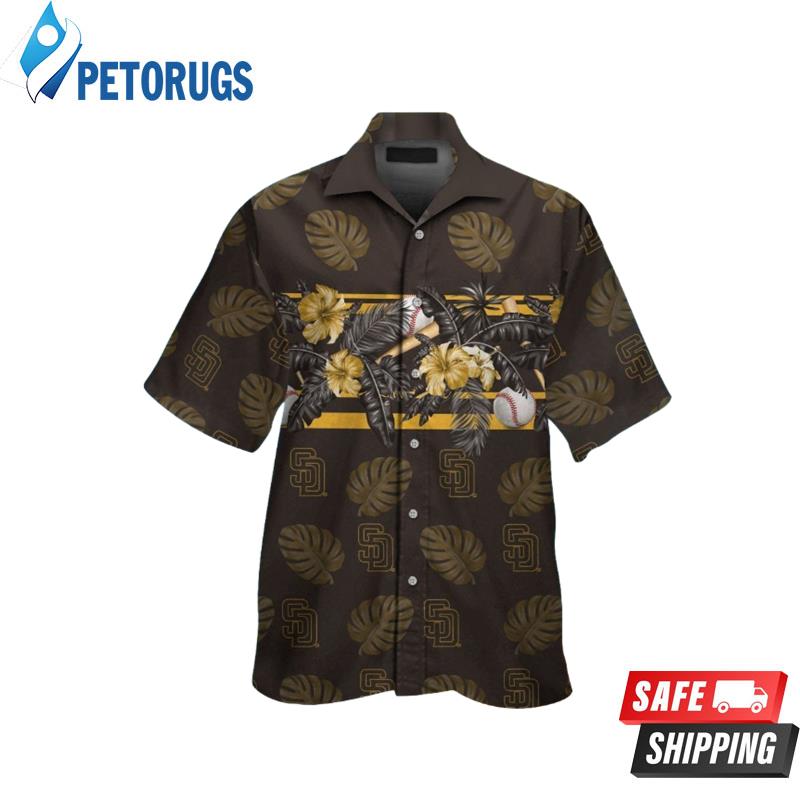 San Diego Padres MLB Summer Short Sleeve Button Up Tropical Hawaiian Shirt