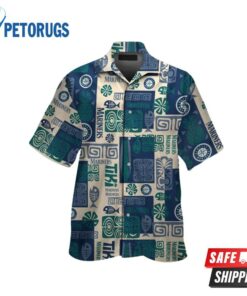 Seattle Mariners MLB Short Sleeve Button Up Hawaiian Shirt