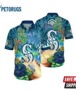 Seattle Mariners MLB Water Sportstime Aloha Hawaiian Shirt