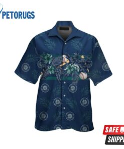 Seattle Mariners Short Sleeve Button Up Hawaiian Shirt