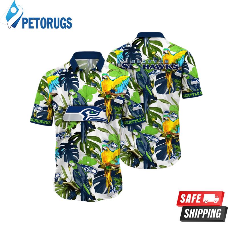 Seattle Seahawks NFL Pool Partiestime Aloha Hawaiian Shirt