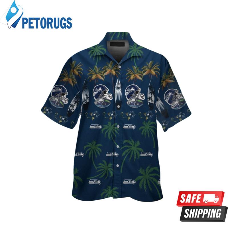 Seattle Seahawks NFL Short Sleeve Button Up Tropical Hawaiian Shirt