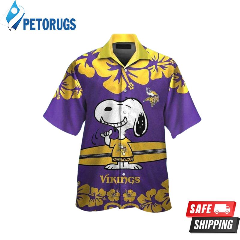 Snoopy Surfing Minnesota Vikings Hawaiian Shirt
