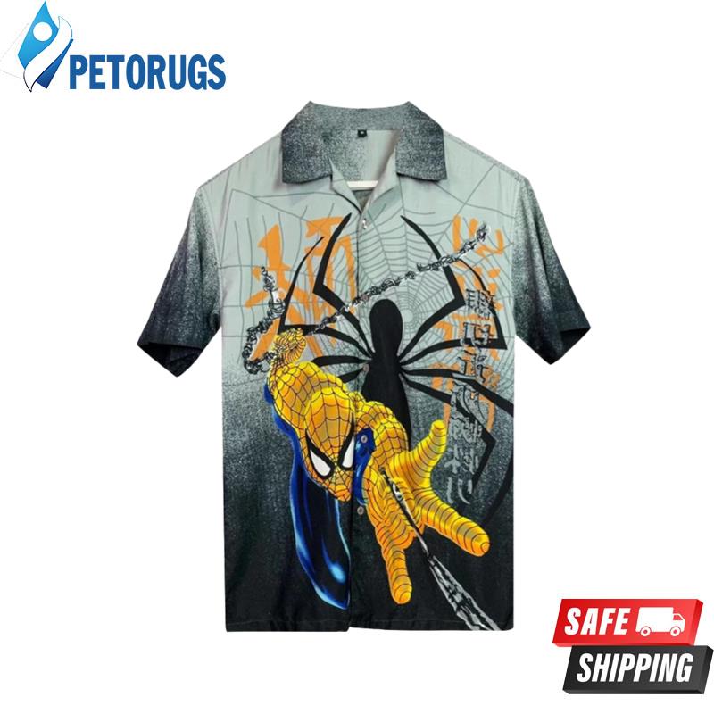 Spiderman Button Hawaiian Shirt